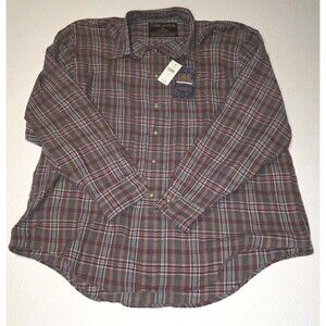 Comfort Outfitter XL Multicolor Plaid LS Washed Flannel Button Down Shirt NWT